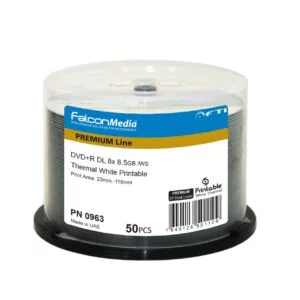 3040106504000963 - Falcon  DVD+R DL - 8.5GB - White Thermal Hub (Case Only)