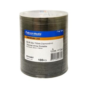 3090528504000497 - Falcon CD-R Diamond - 52x - White Thermal Hub